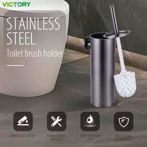 <span class=keywords><strong>Brosse</strong></span> de toilette murale en métal <span class=keywords><strong>noir</strong></span> moderne, fabrication directe d'usine, en acier inoxydable, montage mural - Product Image 3