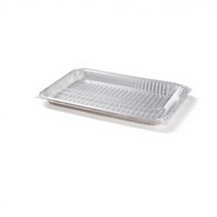 Barquettes en aluminium jetables extra-robustes de 20,5 x 13 pouces avec couvercle en aluminium, qualité alimentaire, taille standard, pour rôtir et cuire