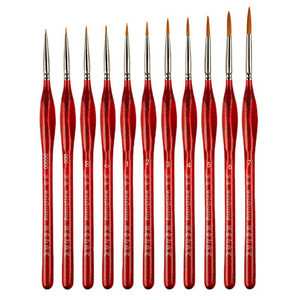 Mini pinceaux de détail avec logo personnalisé, cheveux en nylon, pinceaux triangulaires miniatures pour le visage et l'<span class=keywords><strong>aquarelle</strong></span> - Product Image 1