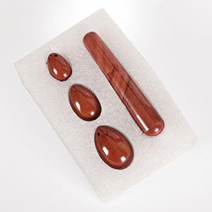 Œufs de jaspe rouge de Chine, œufs de cristal, plug <span class=keywords><strong>anal</strong></span> pour femme, ensemble de jade et d'agate - Product Image 4