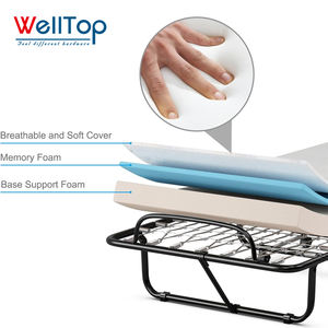 Новое поступление, аксессуары для мебели, металлическая складная кровать с эффектом памяти, складная кровать с матрасом, складная переносная Гостевая кровать - Product Image 6