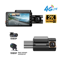 Cámara para Auto 2.0 Pulgadas IPS DVR 4 Lentes Wifi 4G GPS HD 2K 4 Canales ADAS Dashcam 2K 4 Cámaras 4G 2K