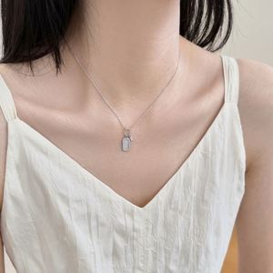 Dylam Dainty <b>Choker</b> Necklace Cz Pendant Necklace Rhodium 18k Gold Plated Link Chain Necklace for Women Jewelry Gifts - Product Image 6