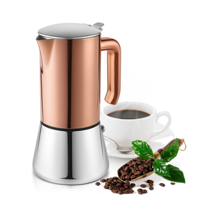 Cafetière Moka en acier inoxydable de qualité alimentaire, cafetière expresso <span class=keywords><strong>italienne</strong></span> pour cuisinière à gaz, électrique et à induction - Product Image 1