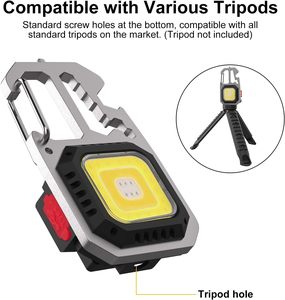 Mini Linterna Táctica LED COB Portátil, Linterna de Llavero de Aleación de Aluminio, Recargable, Impermeable, Magnética, de Alto Lumen, para Camping - Product Image 4