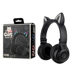 Somostel Nuevos Productos STN26 Auriculares Inalámbricos Serie Cat Ear Con LED Con Listening \ FM \ Wireless \ Plug-In-Card \ Line in Function - Product Image 6