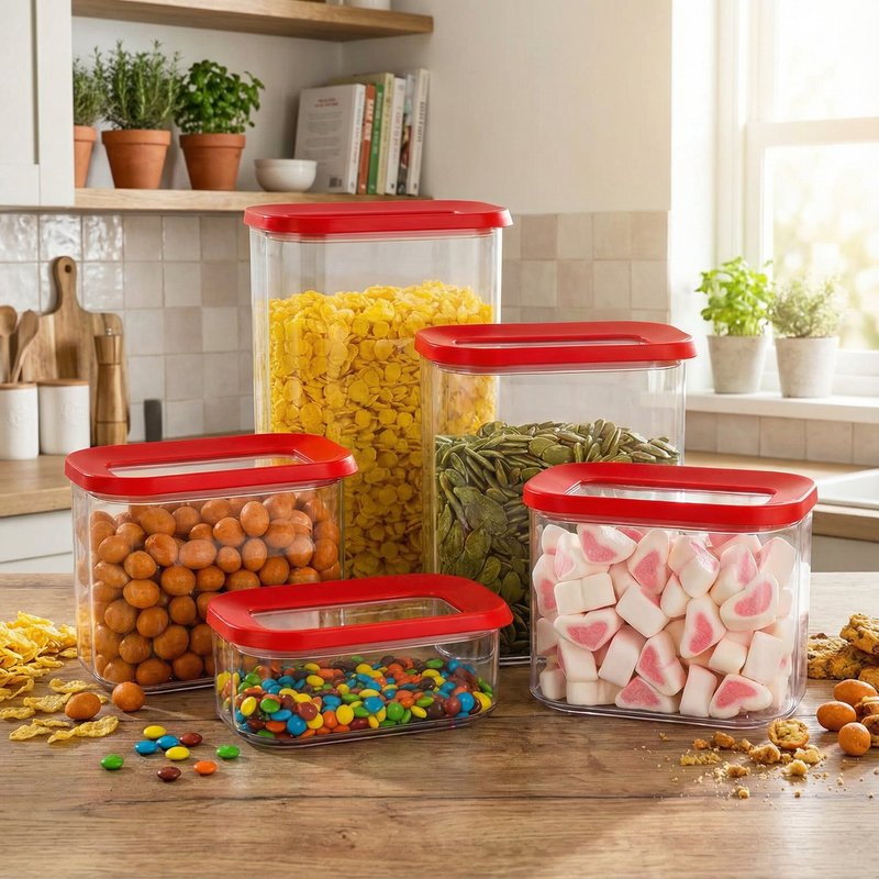 Airtight BPA Free Plastic Cereal Containers