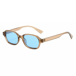 QB9989 Lunettes de soleil carrées rétro unisexes avec logo personnalisé, verres bleus UV400, monture noire, style vintage écaille de tortue, lunettes de soleil de style coréen - Product Image 2