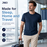 T-shirts pour hommes JNEI, ultra légers, vêtements de maison, 100 g/m², toucher doux, séchage rapide, confort pour la détente et les voyages