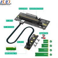 2280 M.2 NVME M-Key ke PCI-E 4.0 X16 Kartu Adaptor Slot ATX 24PIN Input Kabel Oculink SFF-8611 untuk Dock Kartu Grafis Eksternal