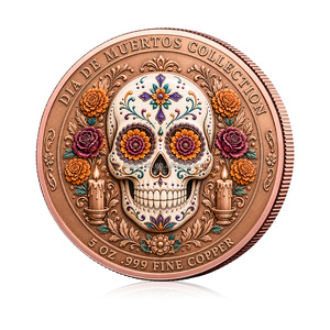 Moneda Conmemorativa del Día <span class=keywords><strong>de</strong></span> los <span class=keywords><strong>Muertos</strong></span>, <span class=keywords><strong>de</strong></span> Cobre Puro <span class=keywords><strong>de</strong></span> 5 Onzas, Colorida, con Diseño <span class=keywords><strong>de</strong></span> Monedas <span class=keywords><strong>de</strong></span> 5oz - Product Image 3