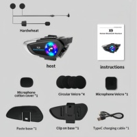 Nouveau BK pour casque de moto avec suppression du bruit et étanche, autonomie extra longue, ajustement universel, installation séparée