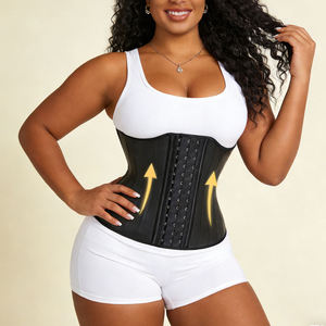 Ceinture amincissante Langqin grande taille avec armatures en acier, 96 % coton respirant, maintien ferme, gaine sculptante, logo personnalisé ODM, entraîneur de taille en latex - Product Image 6
