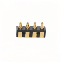 Connecteur Pogo-pin à montage latéral SMD 4 pôles, contact de charge à ressort plaqué or pour antenne, connecteur de charge étanche