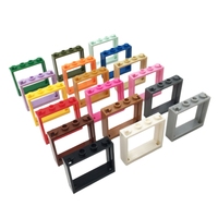 Briques MOC 1x4x3 1x4x6 Points Cadre de porte Cadre de fenêtre Plastique Multicolore Petites particules Compatibles Mini briques de construction Jouets pour enfants