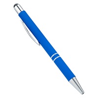 Stylo bille métallique à toucher doux 1,0 mm, logo personnalisé, corps en aluminium multicolore, cadeau publicitaire, pour étudiants et bureau