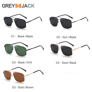 Nouvelles lunettes de soleil polarisées pour hommes, monture carrée à double pont en métal, protection UV400, lunettes de sport pour le cyclisme 1060 - Product Image 2