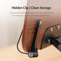 Boneruy R38 support de livre en bois personnalisé livre de cuisine coran lecture support de livre réglable avec 360 serre-livres de rotation pour la lecture