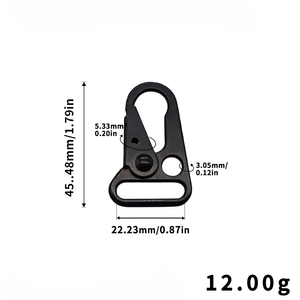 Mousqueton tactique en alliage de zinc, crochet en métal Olecranon, clip de suspension, mousqueton à ressort étanche pour sac à dos et ceinture en sangle - Product Image 6