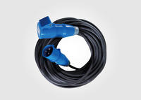 ST IP44 câble répartiteur d'alimentation conducteur en cuivre caoutchouc 16A/3pin CEE prise mâle 16A/3pin CEE connecteur femelle pour la Construction