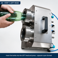 Machine de capsulage semi-automatique pour bouteilles de champagne et de vin mousseux de 750 ml, 100-300 BPH