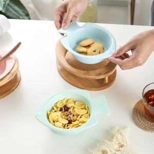 Unique Design Modern Tableware Fish Shape Serving <strong>Bowl</strong> Pink Ceramic Soup <strong>Bowl</strong> for Kids - Product Image 3
