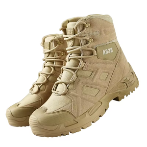 Fashion High-top Outdoor Safety Shoes for men Anti-slip Hiking Boots High quality Breathable Height Increasing Sports shoes - Product Image 5