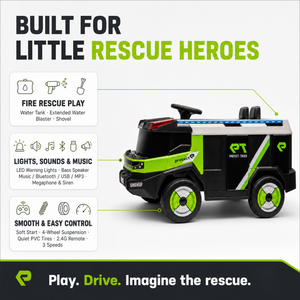 <span class=keywords><strong>Camion</strong></span> <span class=keywords><strong>de</strong></span> pompiers électrique pour enfants <span class=keywords><strong>12V</strong></span> 4.5AH, double siège, rechargeable, avec télécommande sans fil, grande voiture jouet à conduire pour enfants - Product Image 2