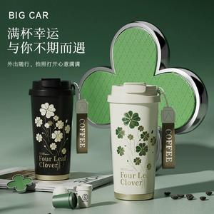 Taza de Cerámica con Diseño de Trébol de Cuatro Hojas, Aislada, de Acero Inoxidable Sus316, Doble Pared, para Café o Agua, Regalo para Hombres y Mujeres, para Uso en el Automóvil - Product Image 2