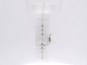 Twinkling Star Number White Pt950 Micro Wrist Cord with Shimmer Inlay Campus Unisex <b>Cute</b> Daily Platinum Wrist Trinket Gift - Product Image 4