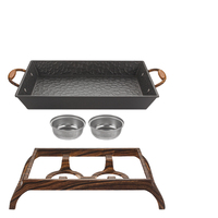 Poêles à frire rectangulaires en aluminium pleine taille, modernes et durables, pour cuisinière à gaz, usage domestique et professionnel – Vente chaude
