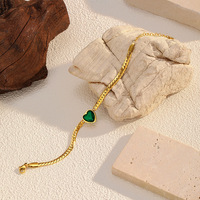 Pulsera chapada en oro impermeable de acero inoxidable, joyería de moda que no se decolora, brazaletes elegantes y elegantes