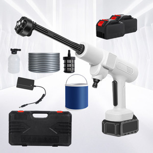 Pistolet <span class=keywords><strong>de</strong></span> <span class=keywords><strong>nettoyage</strong></span> haute pression <span class=keywords><strong>à</strong></span> batterie puissante Portable 400W laveuse <span class=keywords><strong>de</strong></span> <span class=keywords><strong>voiture</strong></span> automatique multifonctionnelle pour nettoyer les voitures <span class=keywords><strong>à</strong></span> la maison - Product Image 1