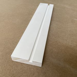 Plinthe en bois de pin à joint en doigt de pouce, apprêtée blanche, écologique, design moderne, S4S - Product Image 5