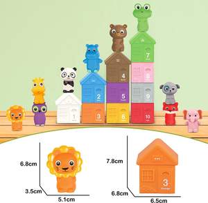 Juguete educativo Montessori para niños pequeños, marionetas <span class=keywords><strong>de</strong></span> <span class=keywords><strong>dedo</strong></span> <span class=keywords><strong>de</strong></span> silicona sensorial, juguetes <span class=keywords><strong>de</strong></span> conteo <span class=keywords><strong>de</strong></span> animales <span class=keywords><strong>de</strong></span> granja a juego, Material plástico - Product Image 3