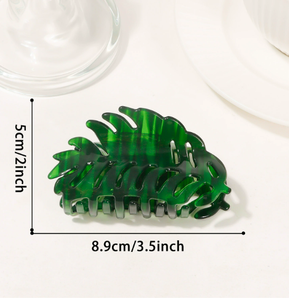 Pinza de Pelo con Forma de Hoja de Plástico PVC de 9.2cm, Diseño Nuevo de Youce, Impermeable, para Uso Diario, Primavera, Verano, Otoño, Moda - Product Image 3