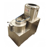 Eenvoudige Bediening Aardappelen Aardappelwasmachine Dunschiller En Snijmachine