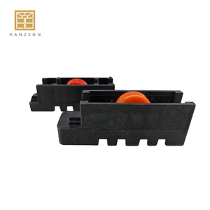 Roulettes de fenêtre coulissante traditionnelles à faible <span class=keywords><strong>bruit</strong></span>, roulettes en nylon pour porte coulissante en verre, roulettes de fenêtre coulissante noires givrées pour villa - Product Image 1