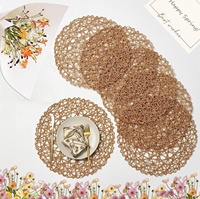 Alas Meja Dekoratif Penahan Panas Anyaman Tangan Terlaris Lintas Negara, Tatakan Mangkuk, Desain Modern dan Sederhana