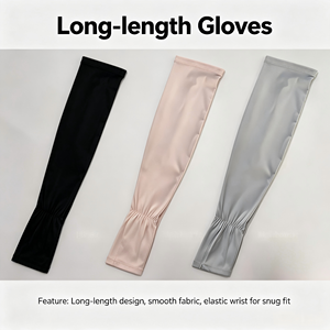 Gants de protection solaire en soie glacée, manches longues, compatibles écran tactile, avec poignée antidérapante pour sports de plein air, cyclisme, pêche décontractée - Product Image 5