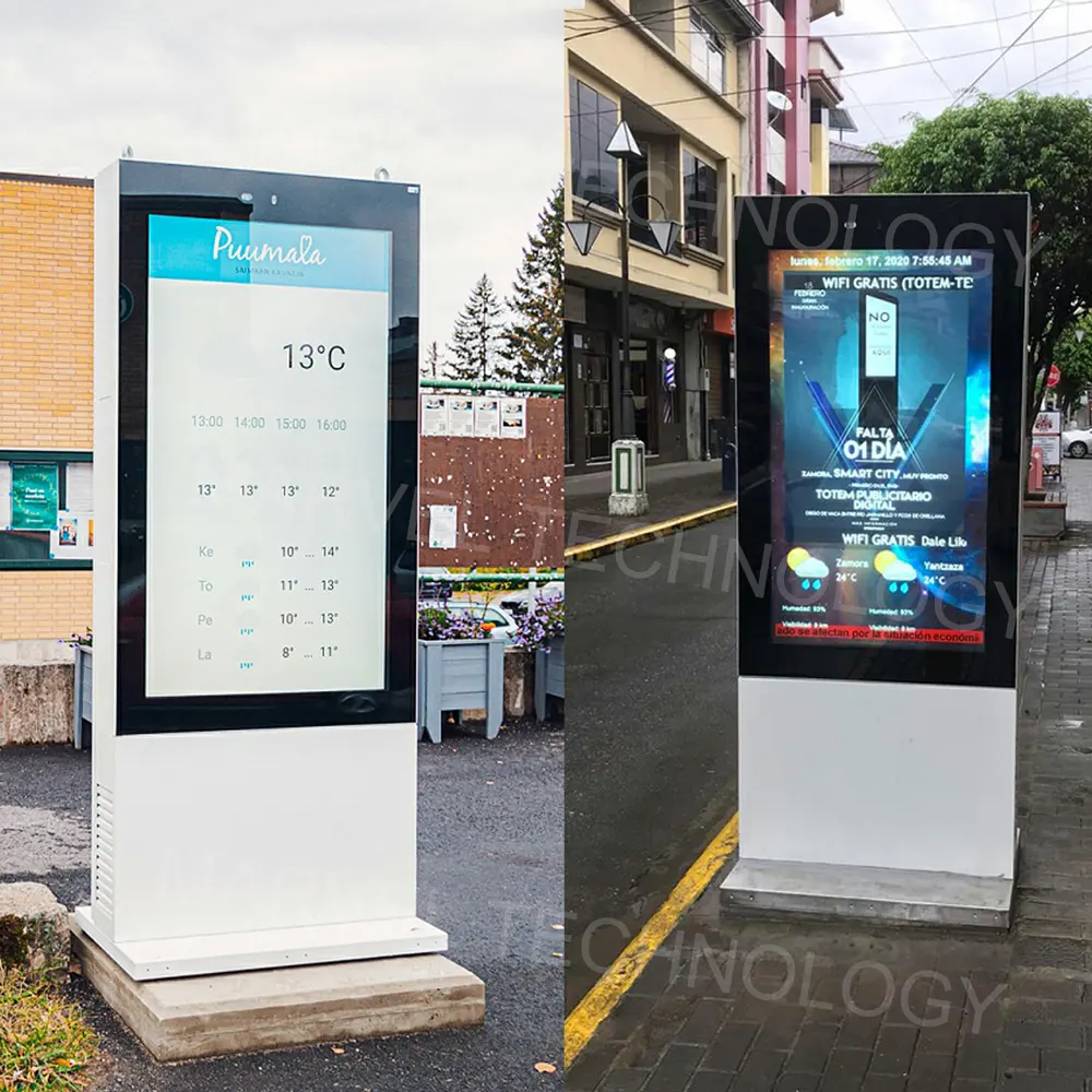 5000 Nits High Brightness Lcd Vertical Industrial Capacitive Screen Monitor Signage Outdoor Info Kiosk Touch Digital 32 Inch