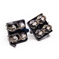Connecteur BNC femelle angulaire 1*4 pour montage sur circuit imprimé, accessoires de câble coaxial RF pour vidéosurveillance, connecteur BNC 7 ohms