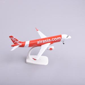 Modelo de Avião Diecast Air <span class=keywords><strong>Asia</strong></span> 20cm A320 Escala 1/300 Comprimento Pintado Modelo de Aeronave de Metal Presente - Product Image 2