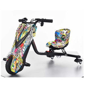 Tricycle à dérive électrique 36V 250W pour enfants et adultes, scooter à dérive à 3 roues 360°, corps moderne en acier et plastique durable, PU - Product Image 4