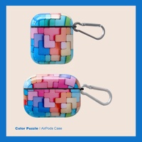 Nouveau Style vente chaude puzzle étui pour écouteurs BQC étui pour casque arc-en-ciel étui pour casque pour Airpad 1/2/3/4