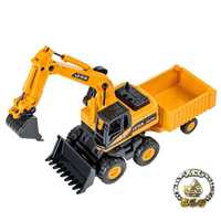 Jouet d'excavatrice à inertie en plastique pour enfants, modèle de camion à benne basculante à pousser à l'échelle 1:5 pour garçons