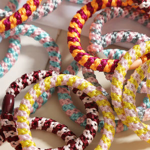 女性用ヘアタイブレスレット弾性厚いゴム編みヘアバンドセットアクセサリー女の子と女性用弾性弾性 - Product Image 6