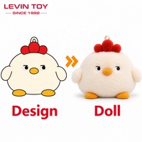 Porte-clés personnalisé en peluche, jouet en peluche poulet amusant, animal en peluche doux, OEM ODM, jouet en peluche personnalisé, cadeau promotionnel de marque