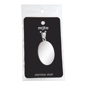 Colgante Ovalado Mediano de Acero Chapado en Oro de 14K, Estilo Plano de 24x36mm, Fornituras de Joyería, Opciones de Tamaño 20mm 25mm 16mm - Product Image 2