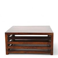 Table basse minimaliste en bois de Sheesham, finition brun foncé, table à café haut de gamme, meubles pour salon contemporain